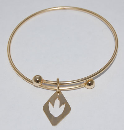 Dinosaur Track Bracelet - gold