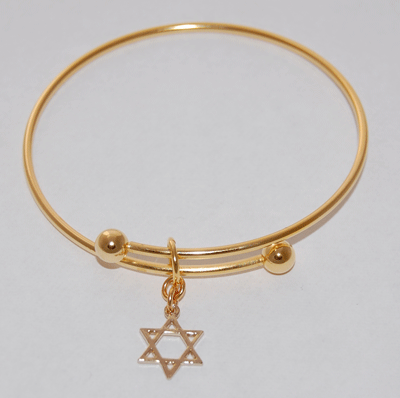 Star of David Charm Bracelet - gold