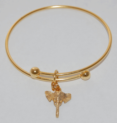 Elephant Charm Bracelet - gold