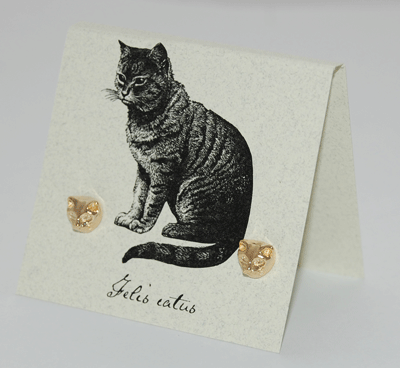 Cat Earrings - gold