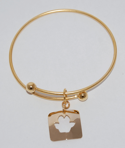 Hippopotamus Track Bracelet - gold