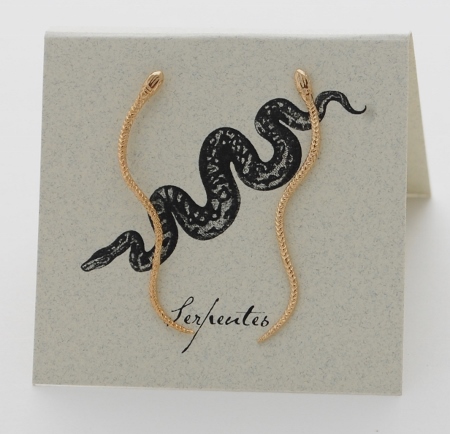 Snake Earrings (large) - gold