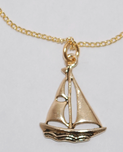 Sailboat Necklace - gold