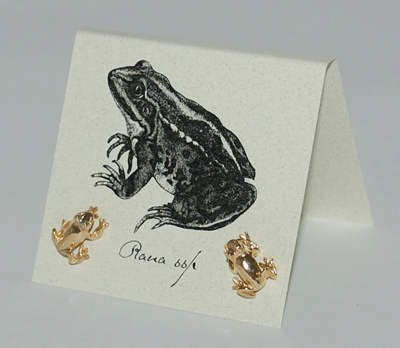 Frog Earrings - gold