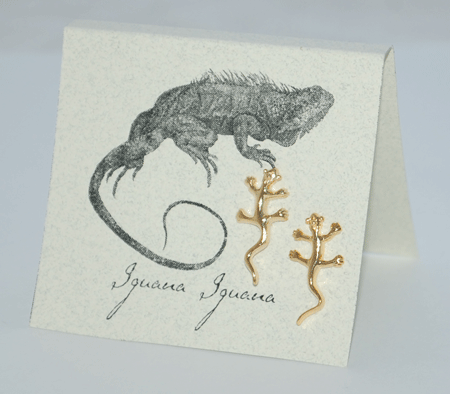 Iguana Earrings - gold