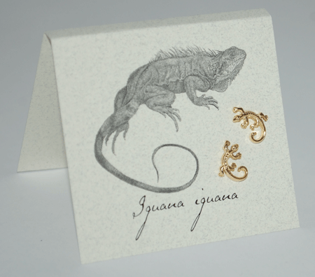 Iguana Earrings - gold