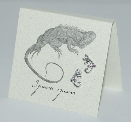 Iguana Earrings - silver