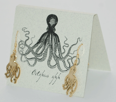 Octopus Earrings - gold