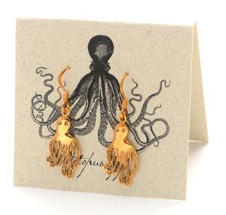 Octopus Earrings - gold