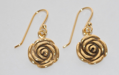 Rose Earrings - gold