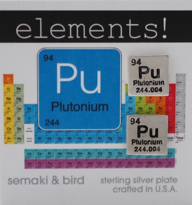 Plutonium Elements Earrings - silver