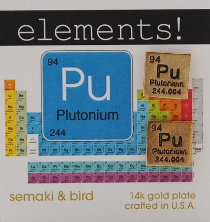 Plutonium Elements Earrings - gold