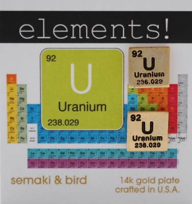 Uranium Elements Earrings - gold