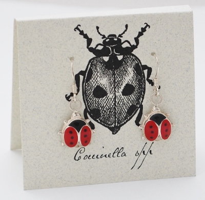 Ladybug Earrings - silver