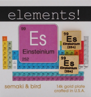Einsteinium Elements Earrings - gold