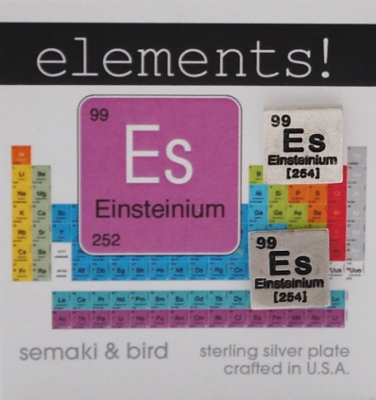 Einsteinium Elements Earrings - silver
