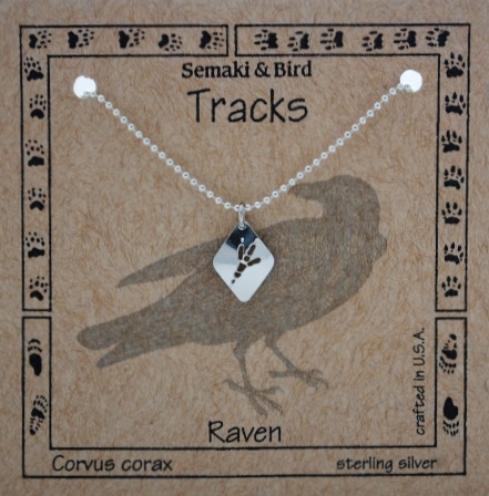 Raven Track Necklace -silver