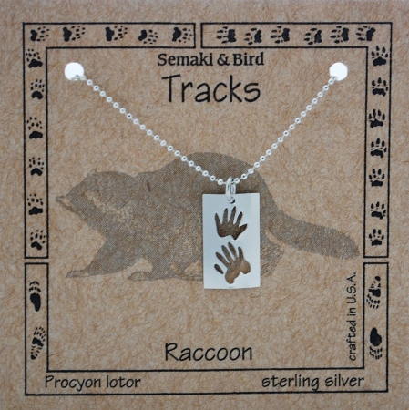Raccoon Track Necklace - silver
