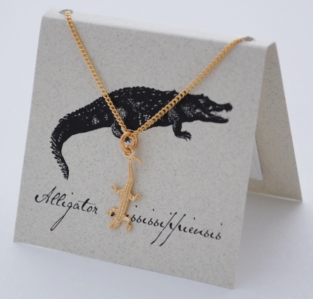 Alligator Necklace - gold