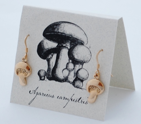 Mushroom Earrings - gold