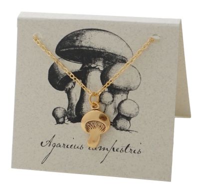Mushroom Necklace - gold