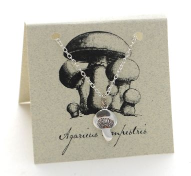 Mushroom Necklace - silver