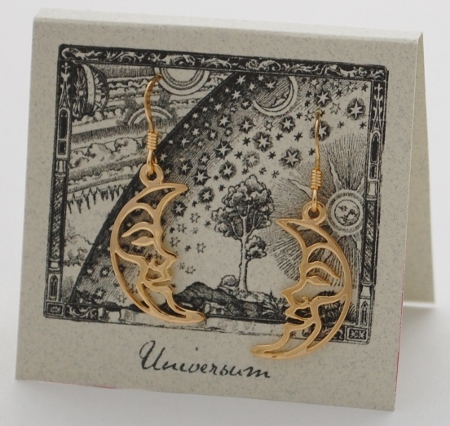 Quarter Moon Earrings - gold