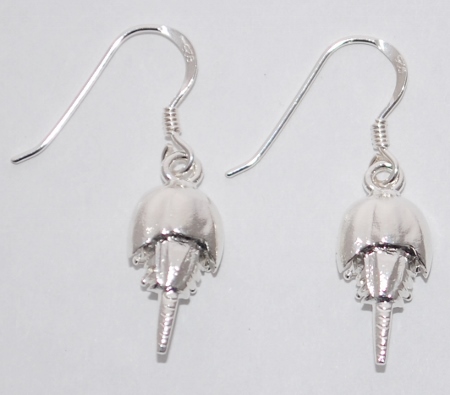 Horseshoe Crab Earrings - silver