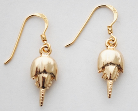 Horseshoe Crab Earrings - gold