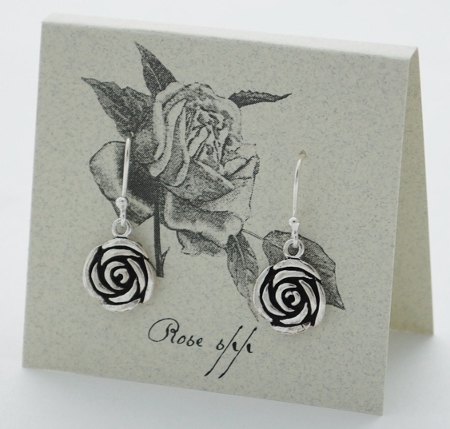 Rose Earrings - silver