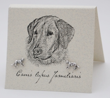 Dog Earrings - silver