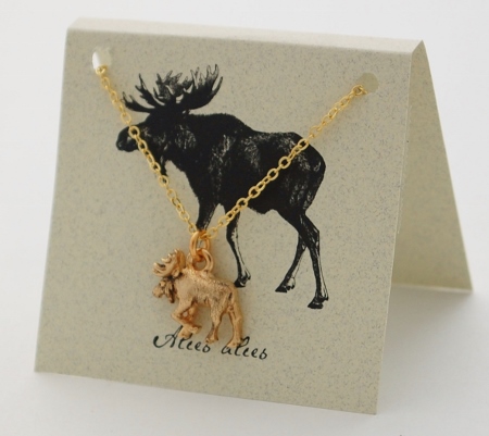 Moose Necklace - gold