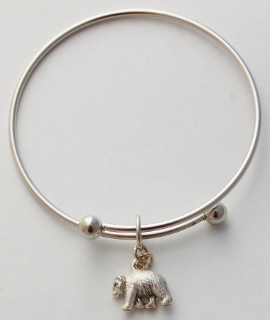 Bear Charm Bracelet - silver
