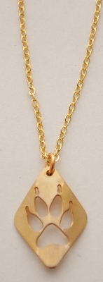 Wolf Track Necklace - gold