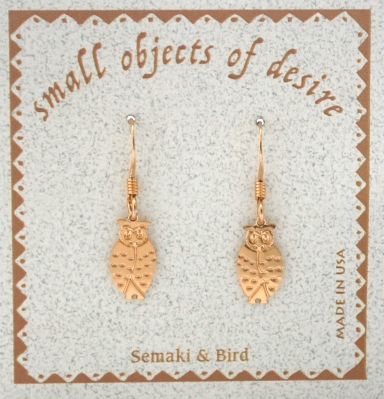 Owl Earrings - gold
