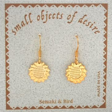 Sunflower Earrings - gold