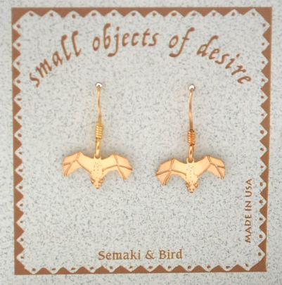 Bat Earrings - gold