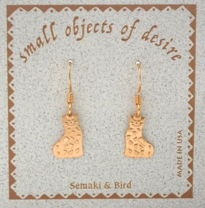 Cat Earrings - gold