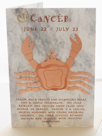 Cancer Zodiac Suncatcher Card