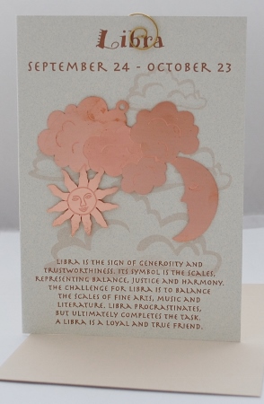 Libra Zodiac Suncatcher Card