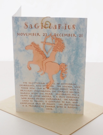 Sagittarius Zodiac Suncatcher Card