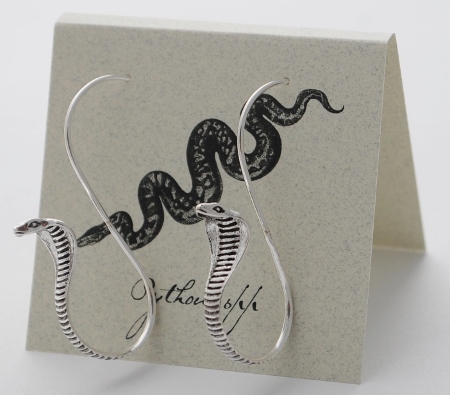 Snake Earrings - silver