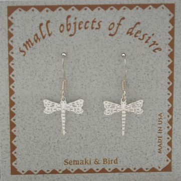 Dragonfly Earrings - silver 