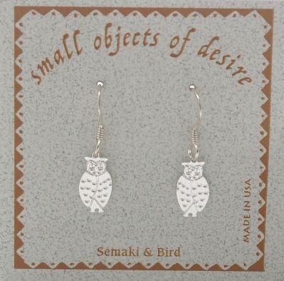 Owl Earrings - silver