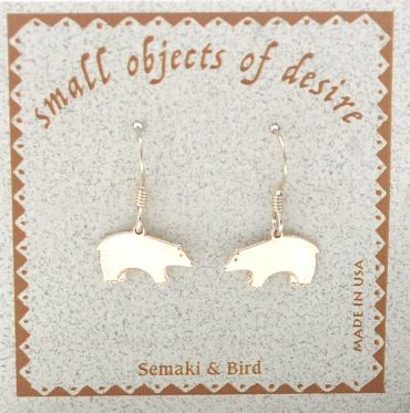 Bear Earrings - silver