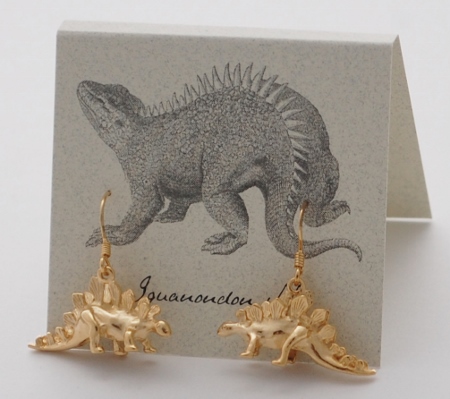 Dinosaur Earrings - gold