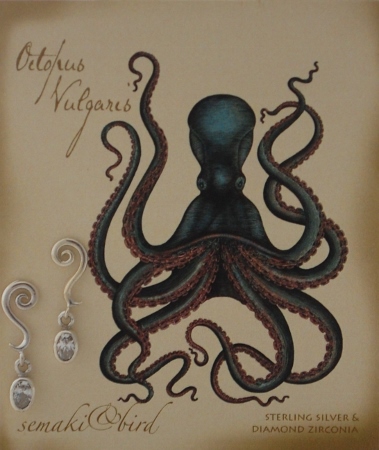 "Octopus" Gem Earrings 