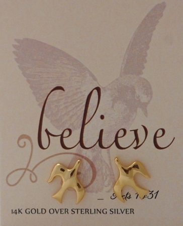 Dove earrings - gold