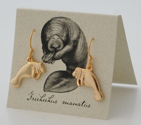 Manatee French Wire Earring - gold