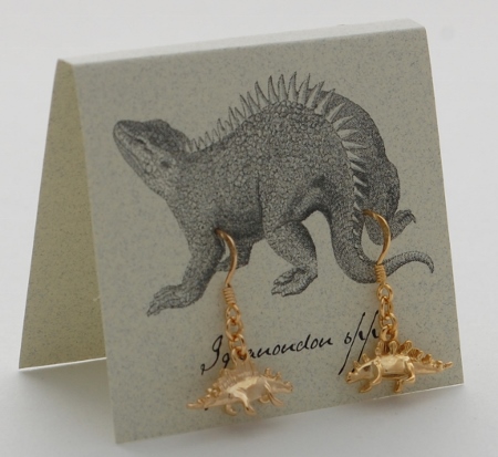 Iguanondon Earrings - gold